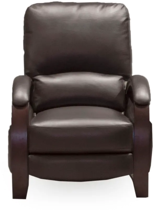 Larue Espresso Brown Push Back High Leg Recliner