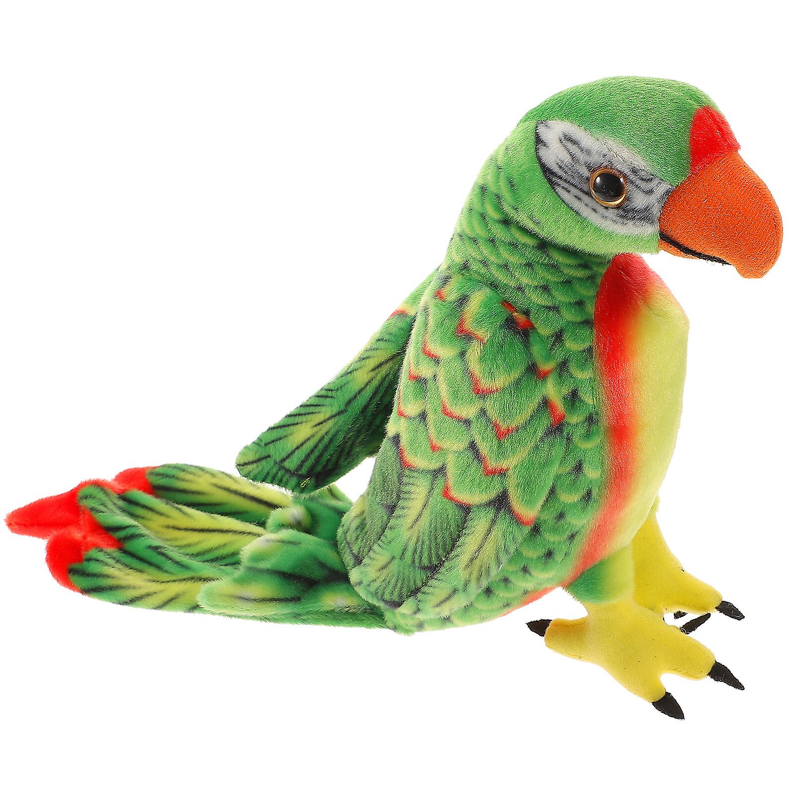 Cartoon Parrot Toy Kids Stuffed Parrot Toy Lifelike Stuffed Parrot Toy Bedroom Parrot Decoration