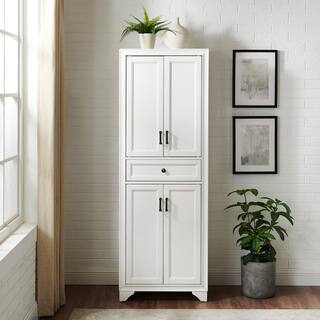 CROSLEY FURNITURE Tara Distressed White Pantry CF3111-WH