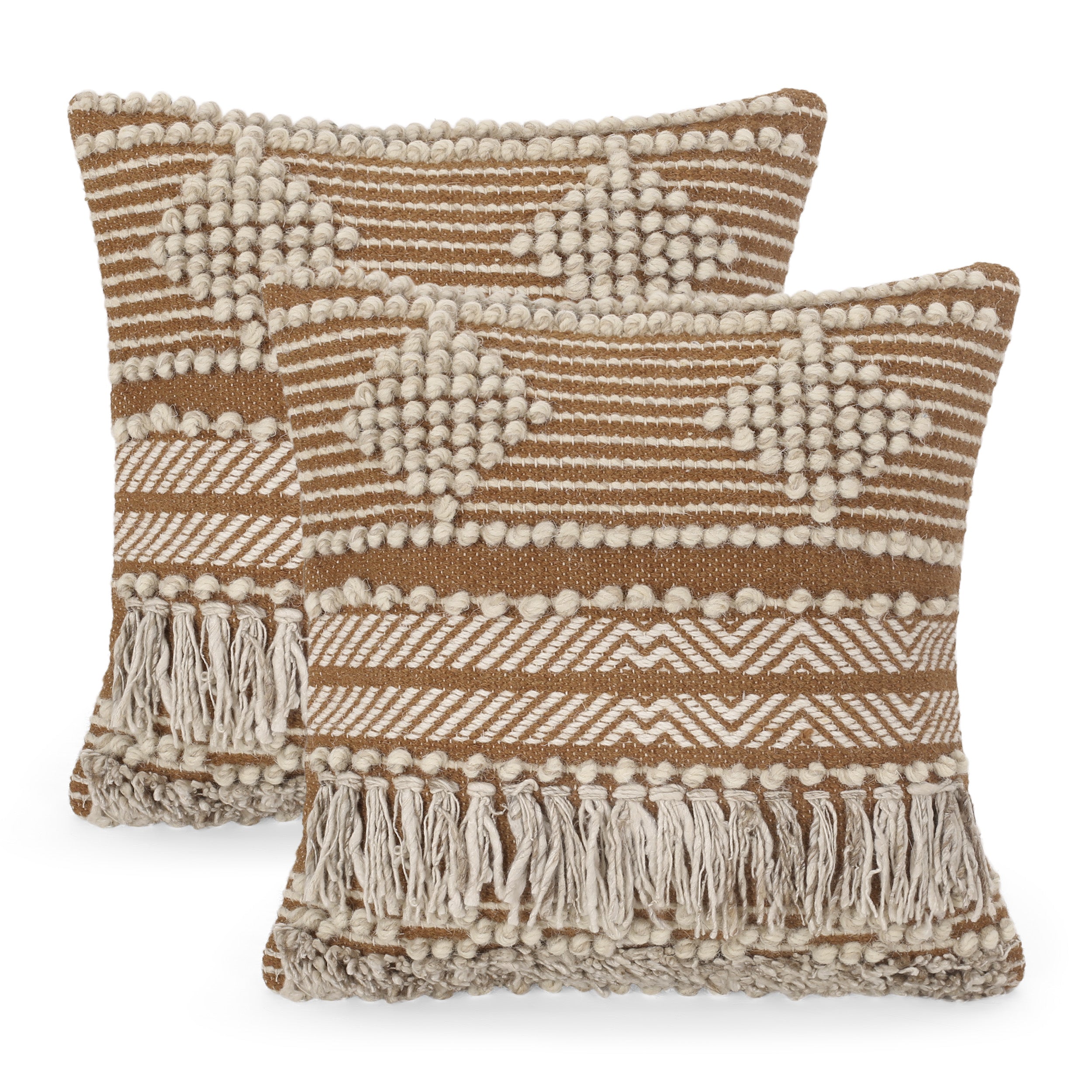 Nahyla Macrame Boho Throw Pillow