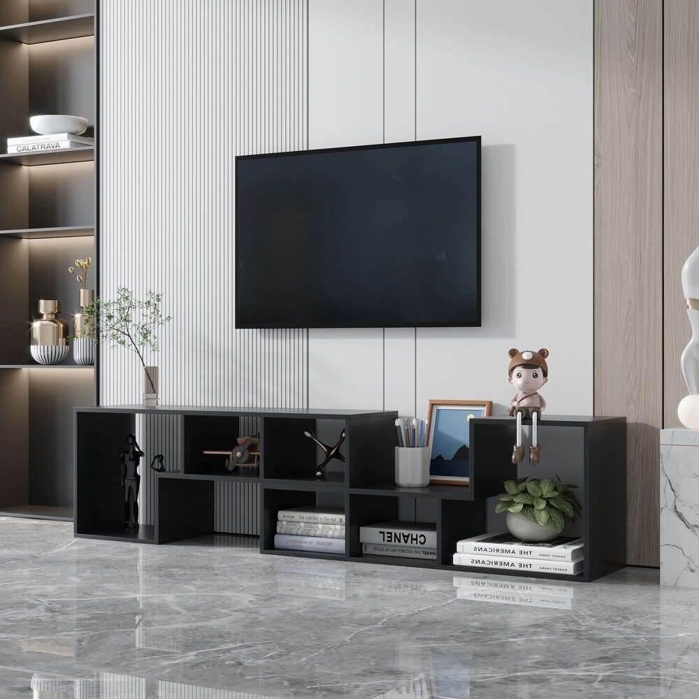 Double L Shaped TV Stand，Display Shelf