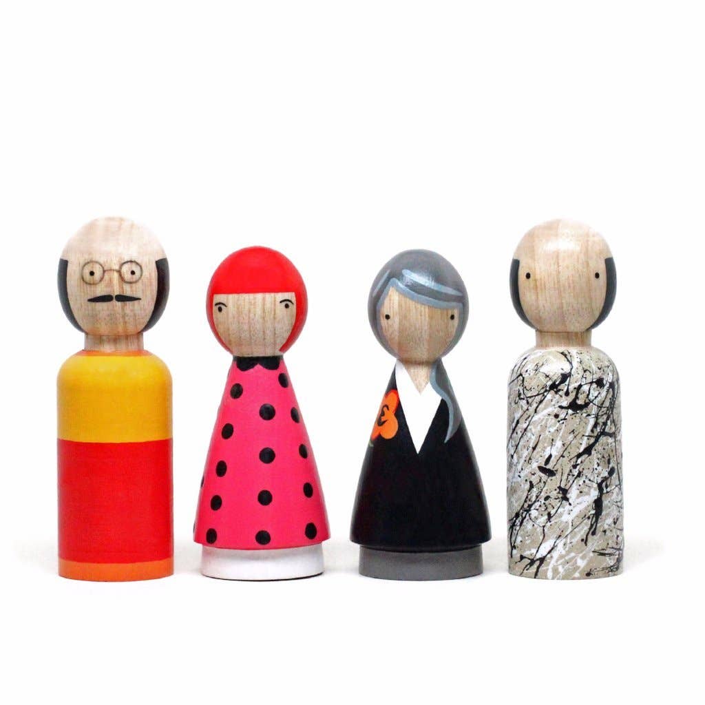 The Modern Artists II - Wooden Peg Doll Set