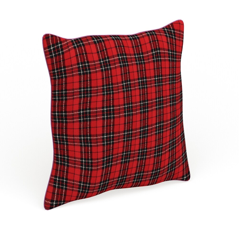 Pillow Perfect Holiday Plaid 16.5 inch Throw Pillow