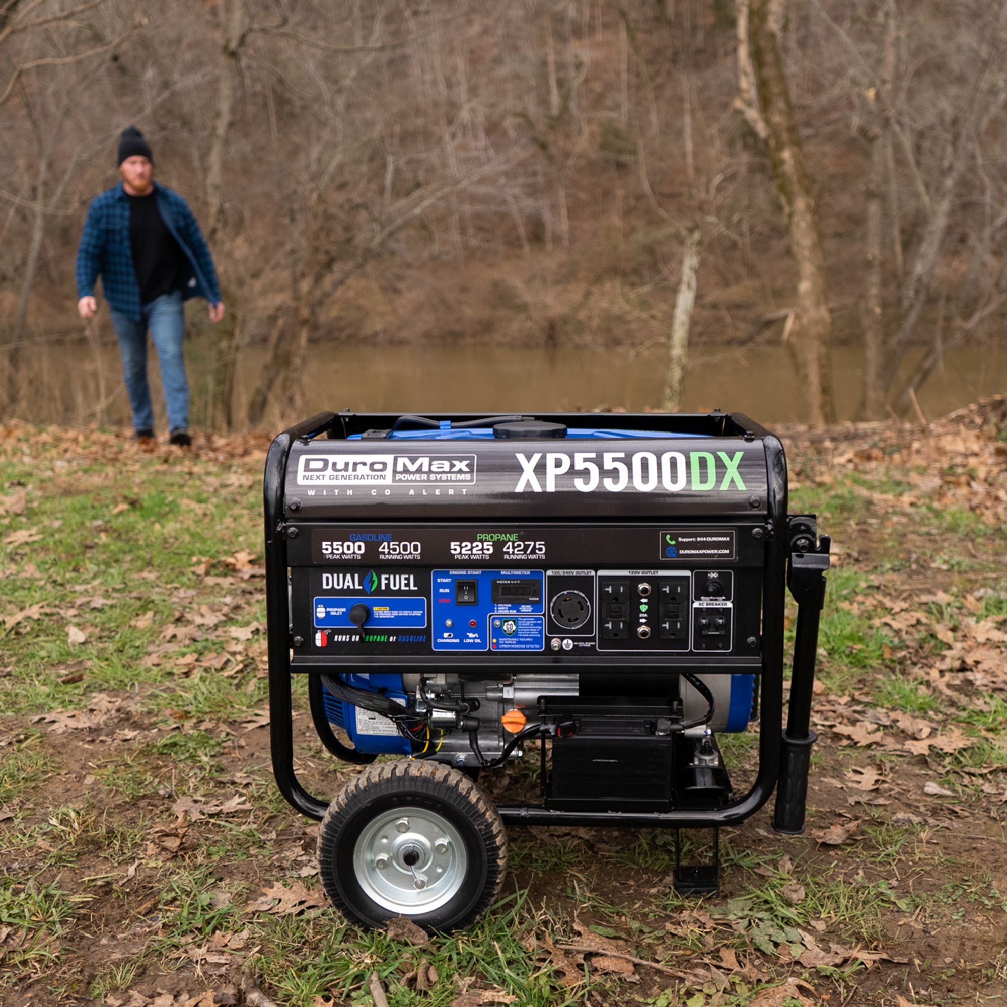 5,500 Watt Dual Fuel Portable Generator w/ CO Alert