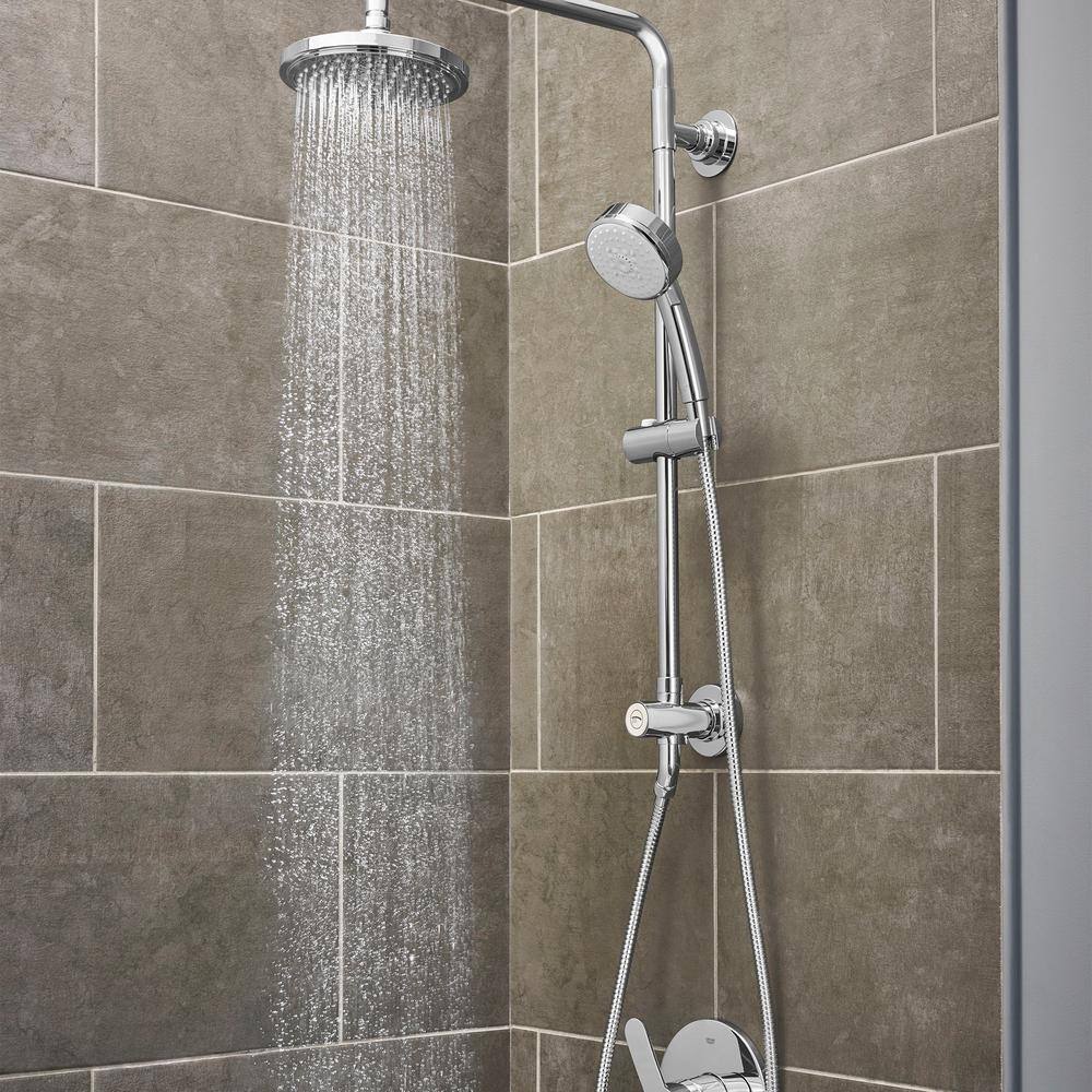 GROHE Vitalio 5-spray 7 in. Dual Shower Head and Handheld Shower Head in Chrome 26520000