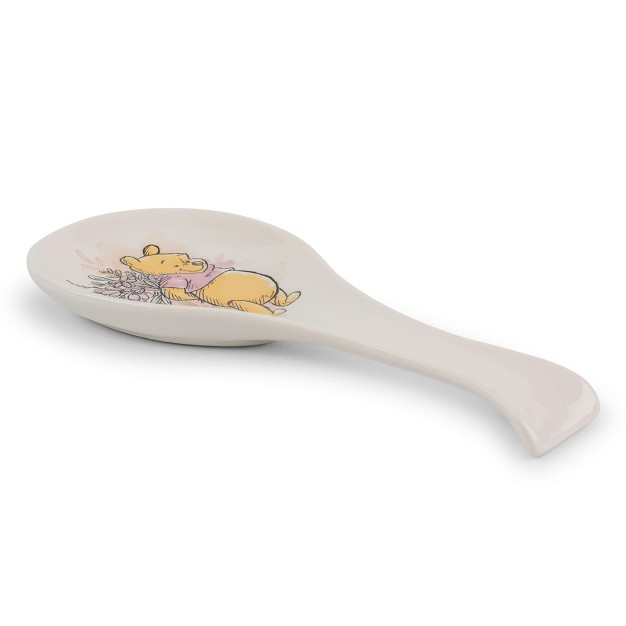 Silver Buffalo Disney Winnie The Pooh Floral Ceramic Spoon Rest Holder