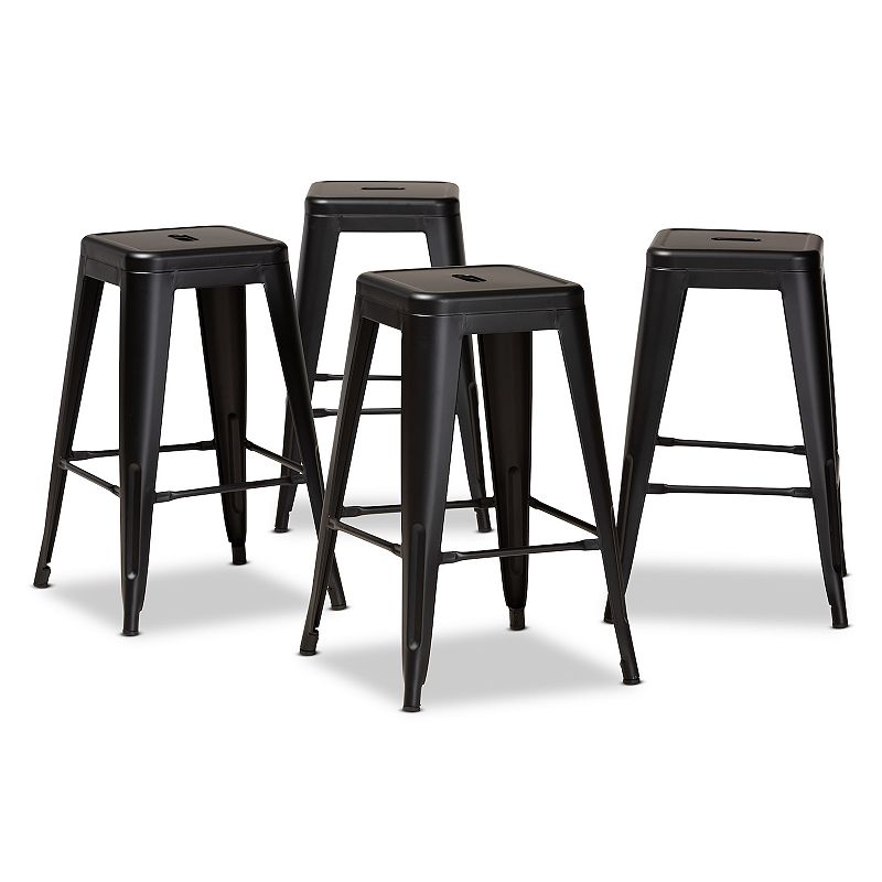 Baxton Studio Horton Counter Stool 4-piece Set