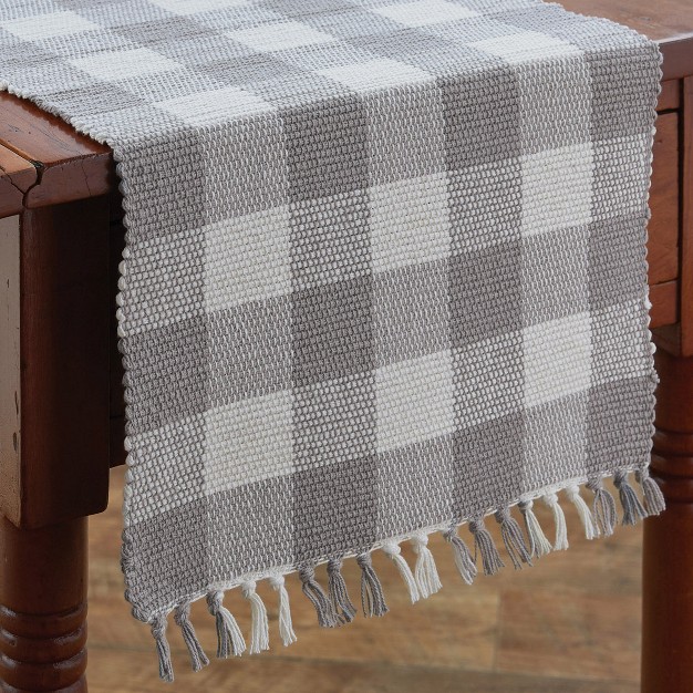 Park Designs Grey Buffalo Check Table Runner 36 quot l