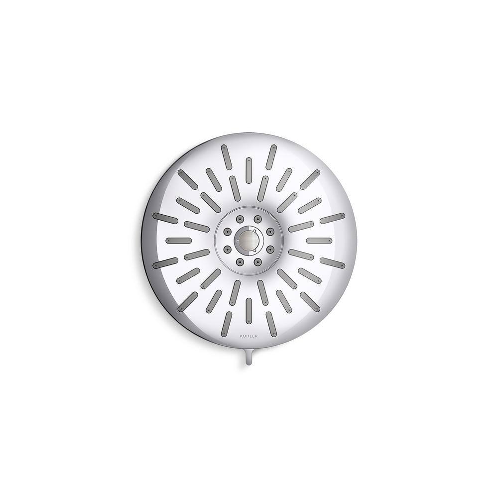 KOHLER Bellerose 3-Spray Patterns 1.75 GPM 8 in. Wall Mount Fixed Shower Head in Polished Chrome K-R24164-G-CP