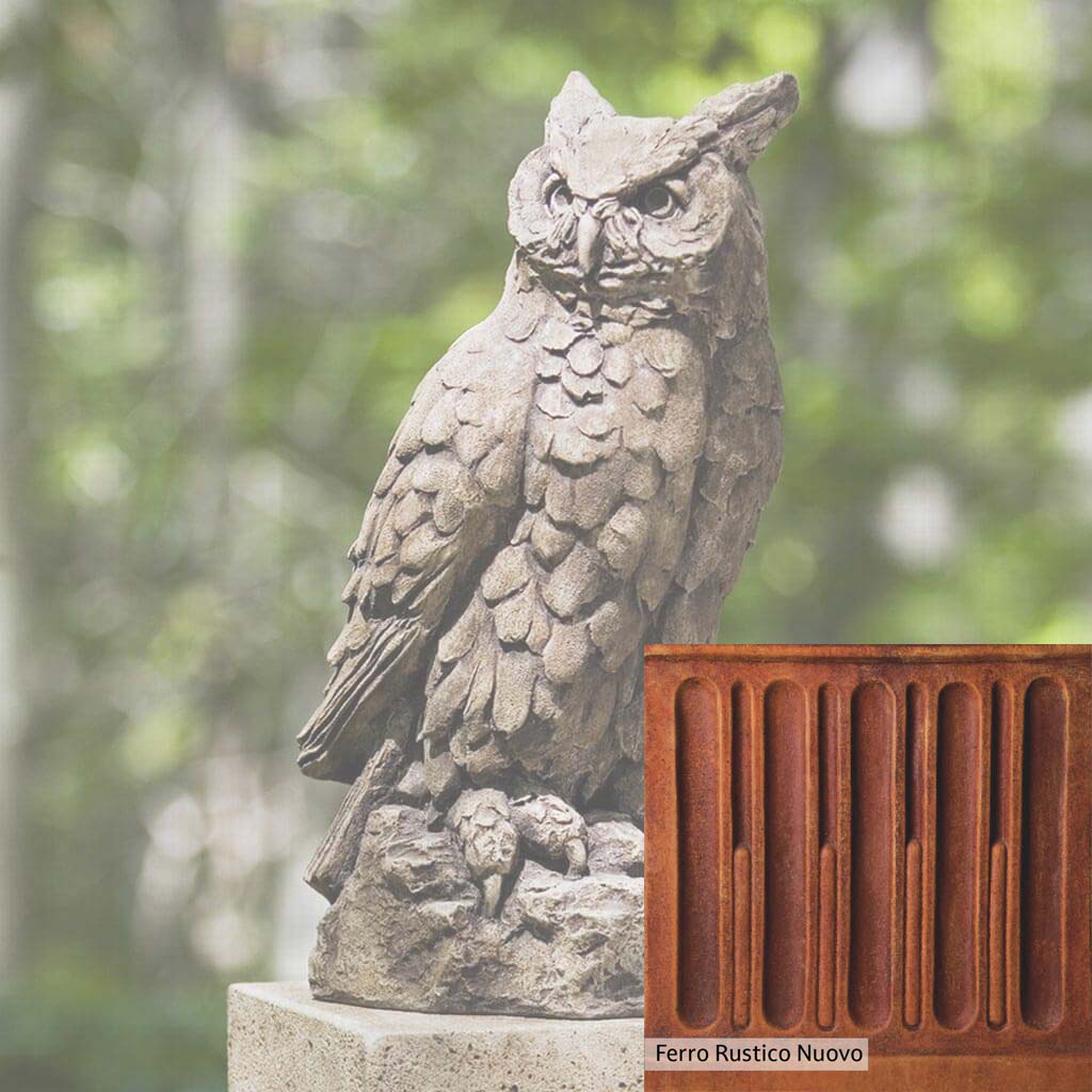 Campania International Large Horned Owl Statue