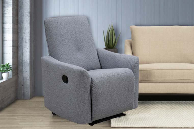 Ivah Recliner Chair  Gray   Transitional   Recliner Chairs   by Timeout PRO  Houzz