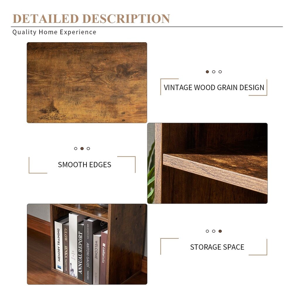 Tall Narrow Bookshelf  6 Tier Cube Display Rack