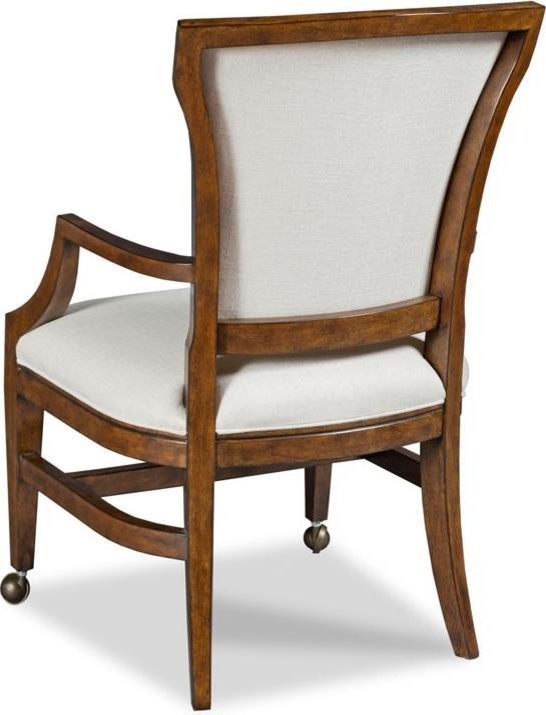 Arm Chair Woodbridge Manson Solid Wood Beige Linen Upholstery   Transitional   Armchairs And Accent Chairs   by EuroLuxHome  Houzz