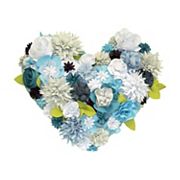 Edie@Home Indoor Outdoor Floral Heart Shaped Dimensional Throw Pillow