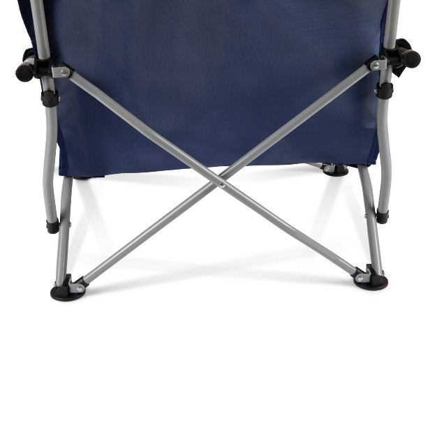 Picnic Time Tranquility Portable Beach Chair Navy Blue