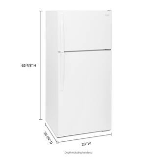 Whirlpool 14.3 cu. ft. Top Freezer Refrigerator in White WRT314TFDW