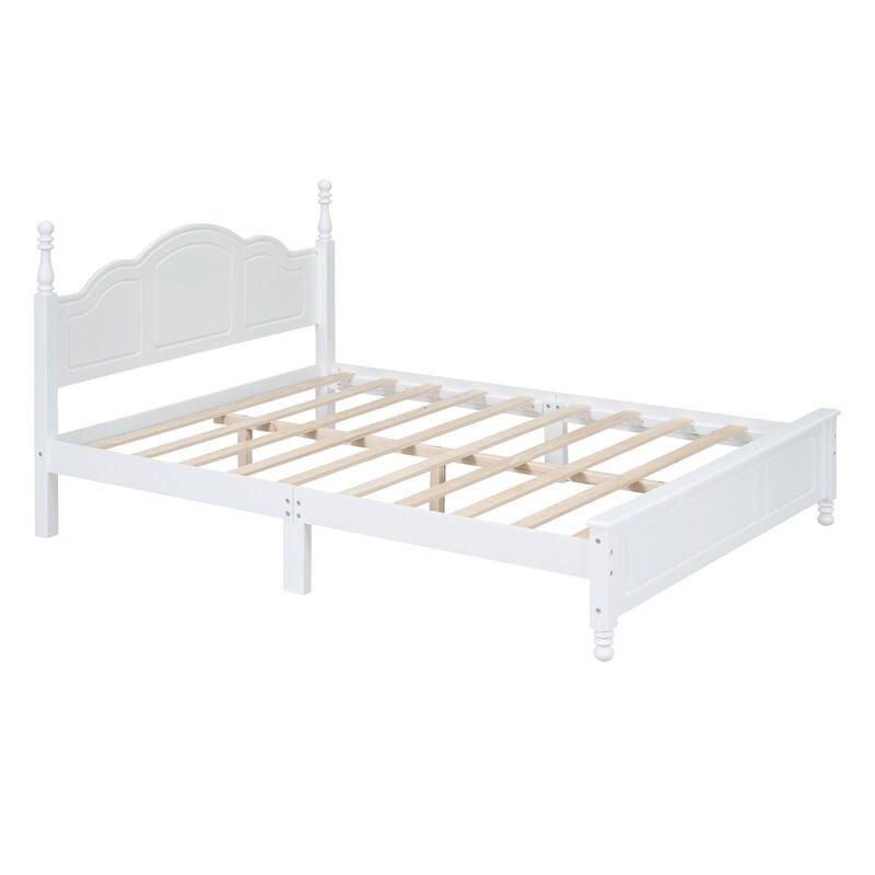 3 Pieces Bedroom Sets  Full/Queen Size Wood Platform Bed and Two Nightstands  Bed frame with Headboard