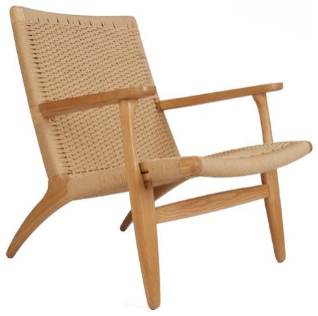 Ash Lounge Chair   Tropical   Armchairs And Accent Chairs   by AFB Decor  Houzz