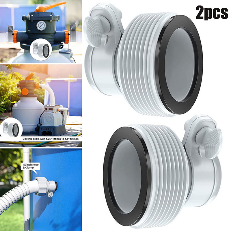 2pcs Pool Hose Conversion Adapter for Filter Pumps Saltwater System Parts