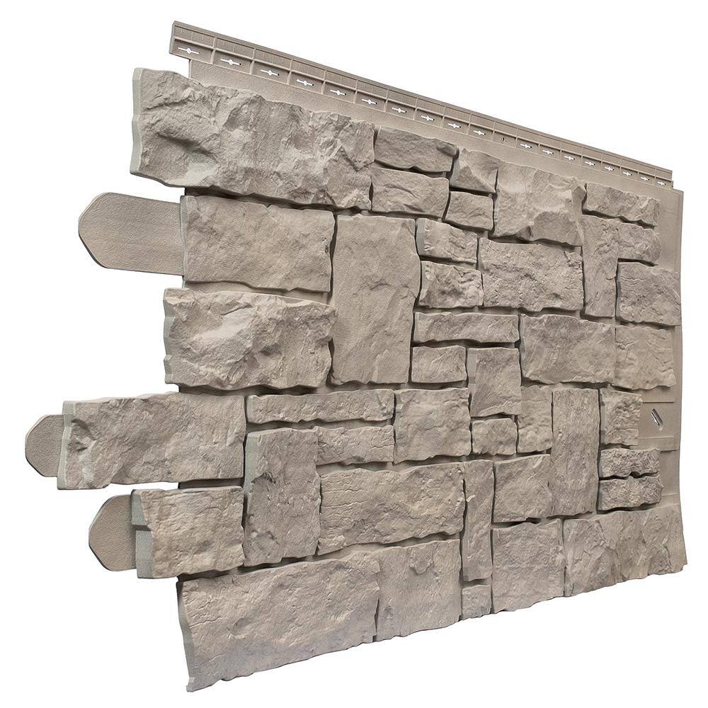 Novik NovikStone 20.3 in. x 45 in. SK Stacked Stone Siding in Aspen (10 Panels Per Box 49.3 sq. ft.) 100140001