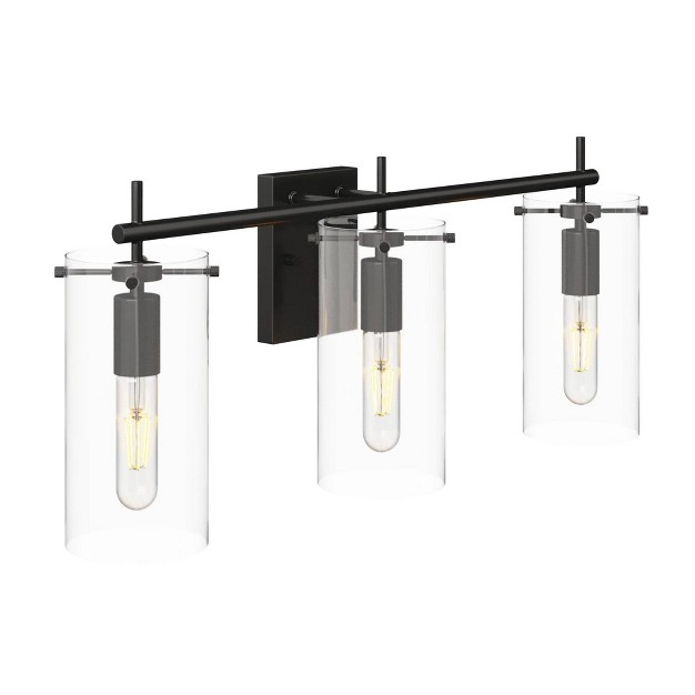 3 light Heidi Modern Bathroom Vanity Light Fixture Brass Metal Nathan James