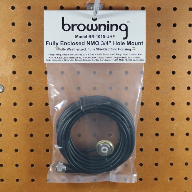 Browning 3 4 inch Fully Enclosed Nmo Hole Mount With Preinstalled Uhf Male Pl 259 Connector