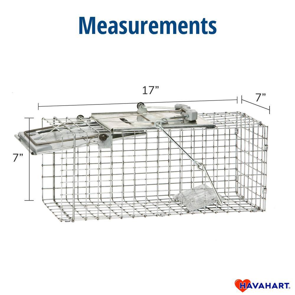 Havahart Small 1-Door Easy Set Live Animal Cage Trap for Squirrel and Rabbit 1083