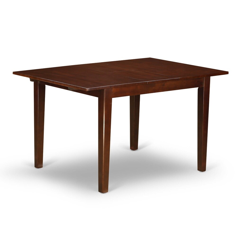 East West Furniture Kitchen Table Set Consist of a Rectangle Dining Table and Dining Chairs (Chair Seat Type Options)