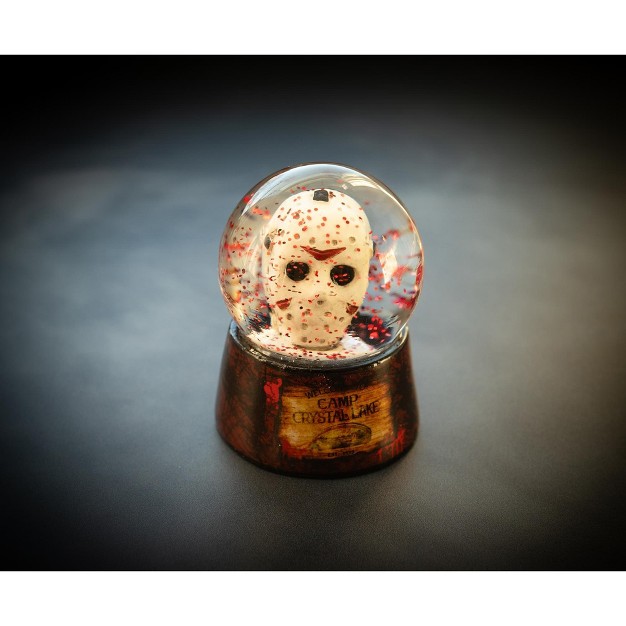 Silver Buffalo Friday The 13th Jason Voorhees Camp Crystal Lake Mini Snow Globe 2 Inches Tall