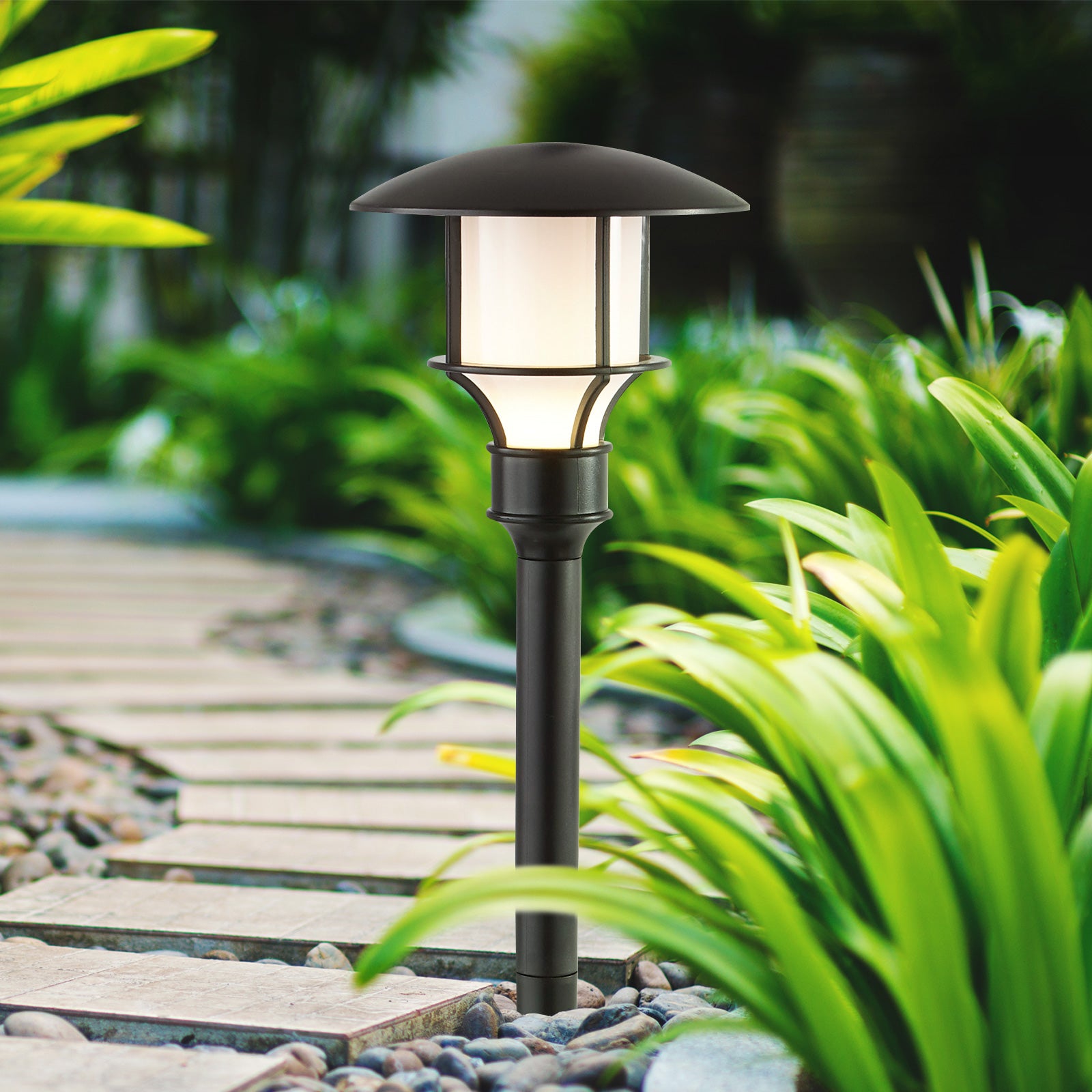 Sterno Home Low Voltage Landscape Pathway Light 16 Lumen - LED Outdoor Garden Light with 6W Transformer (6 Pack)