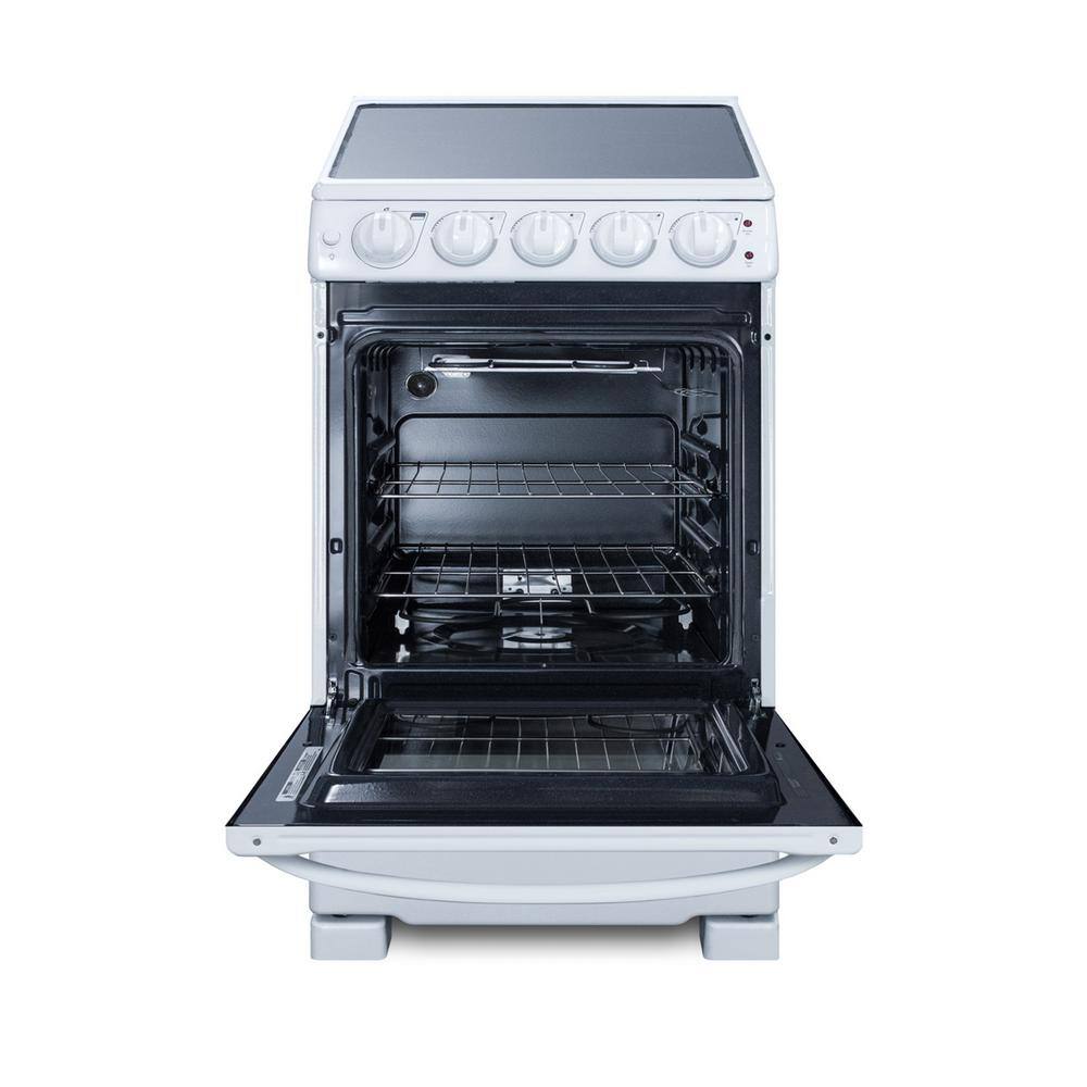 Summit Appliance 20 in. 2.3 cu. ft. Slide-In Electric Range in White REX2051WRT