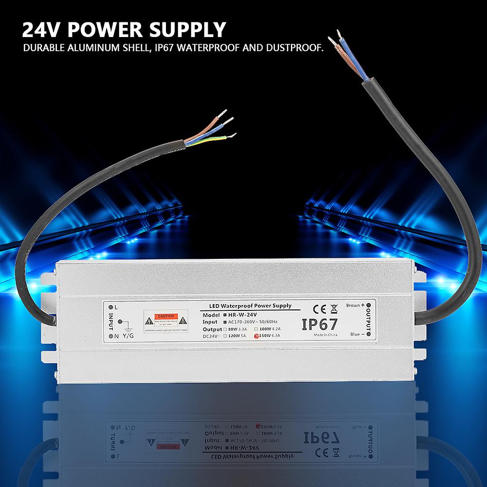 24v 150w 6.25a Led Light Strip Power Supply Ip67 Waterproof Led Driver Transformer