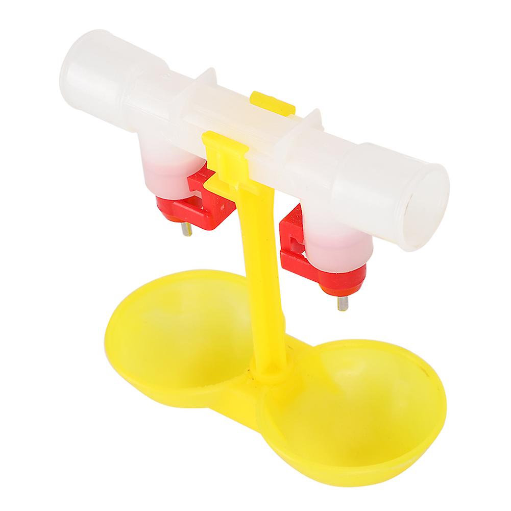 11pcs Double Nipple Chicken Cup Waterer Ball Valve Drinker With 2 Bowls Hanging Feederg1/2