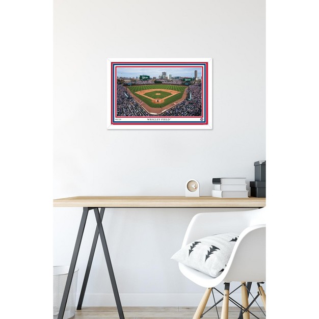 Trends International Mlb Chicago Cubs Wrigley Field 22 Framed Wall Poster Prints