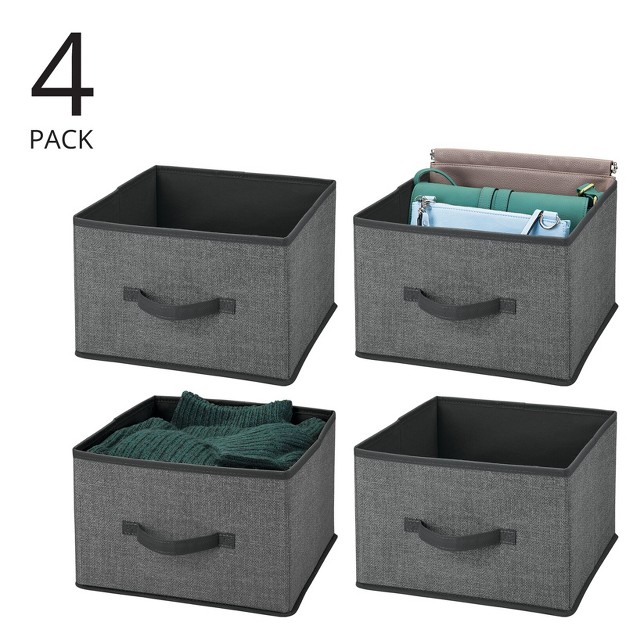 Mdesign Foldable Fabric Bin For Cube Organizer