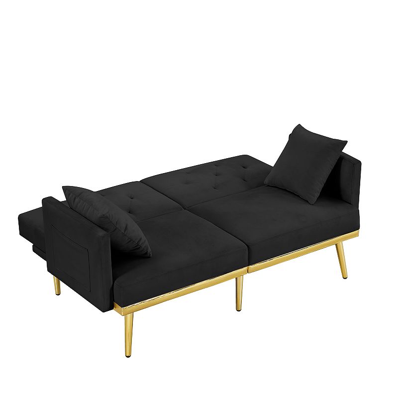 F.c Design Velvet Sofa Bed - Luxurious And Comfortable Sleeper Sofa With Elegant Velvet Upholstery