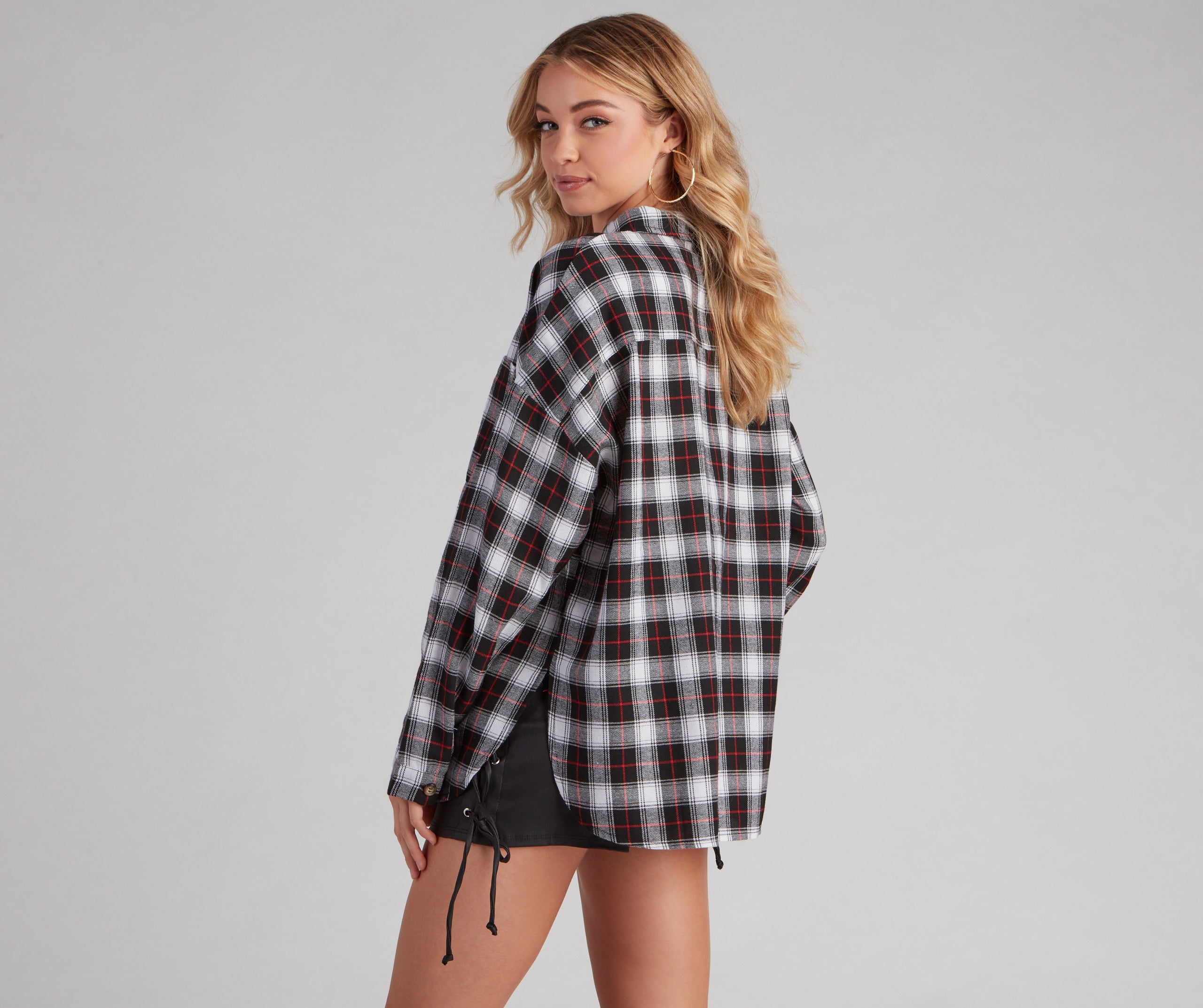 Button Up In Fab Flannel Top