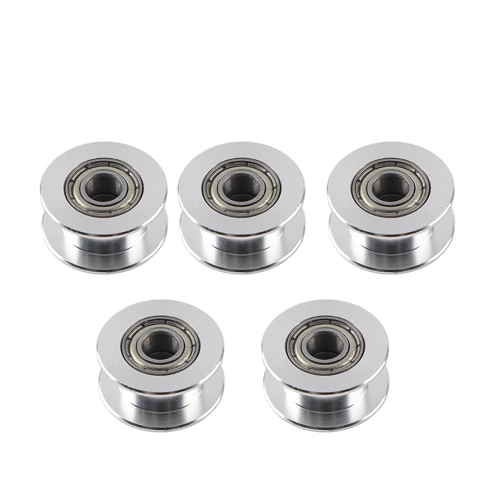 5pcs Aluminum 2gt Belt Timing Pulley 3d Printer Accessory (w6mm， 20t， Bore 5， Toothless)