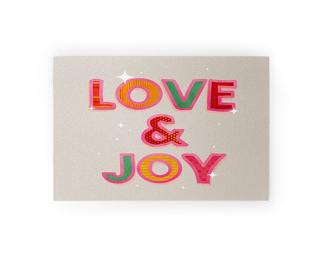 Showmemars Love Joy Festive Letters Welcome Mat society6