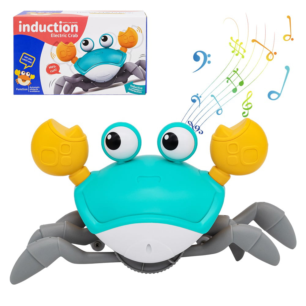 Crawling Crab Baby Toy， Tummy Time Toys Sensory Induction Crabs for Toddler Interactive Development