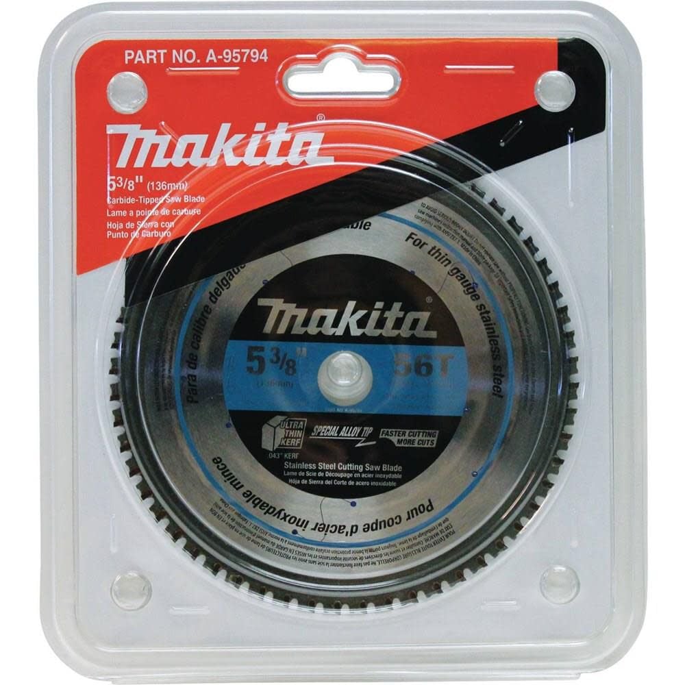 Makita 5-3/8 in. 56T Carbide-Tipped Metal Cutting Blade Stainless Steel A-95794 from Makita