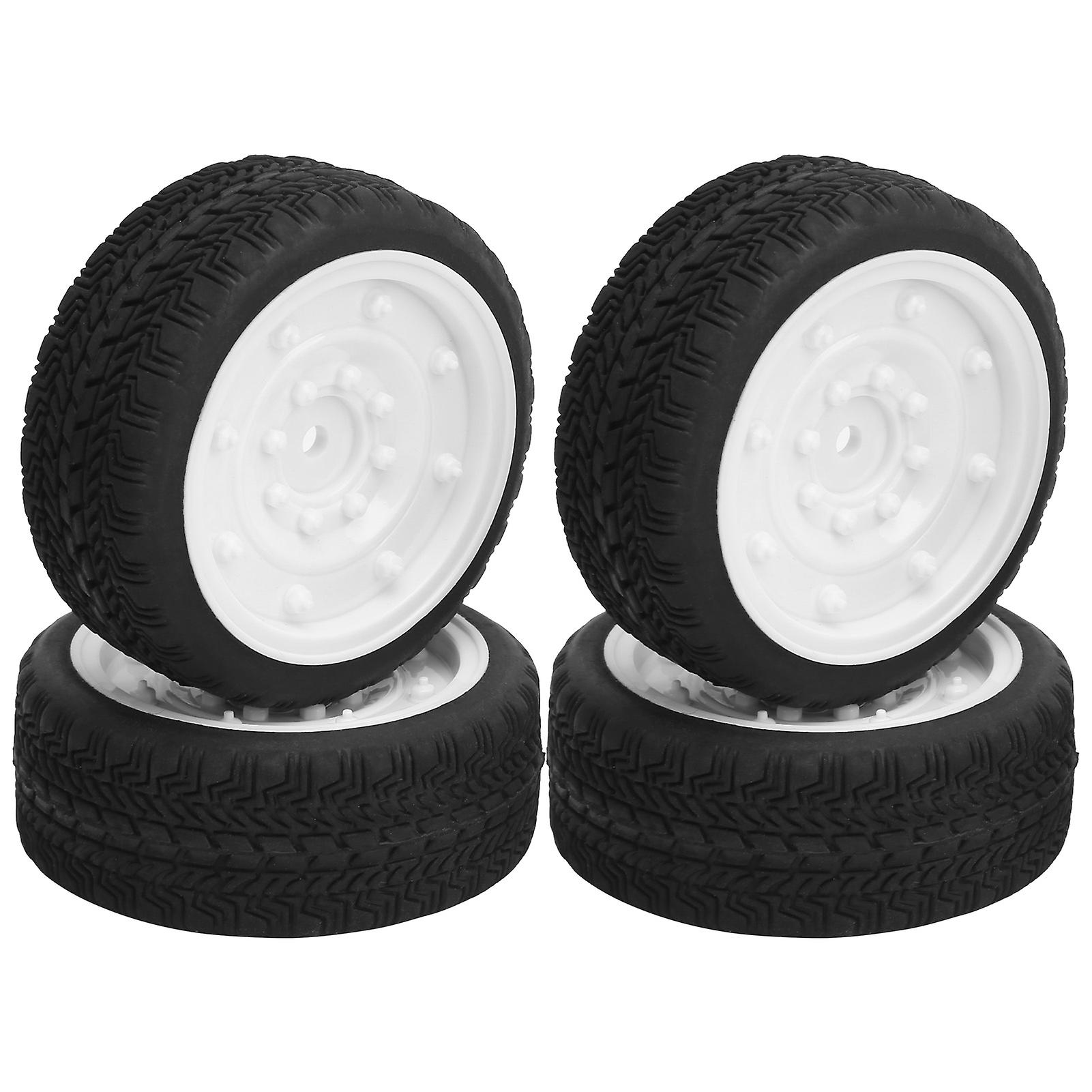 4pcs 65mm Rc Rubber Tire Remote Control Car Accessory Fit For Wpl D12 1/10 (013w)