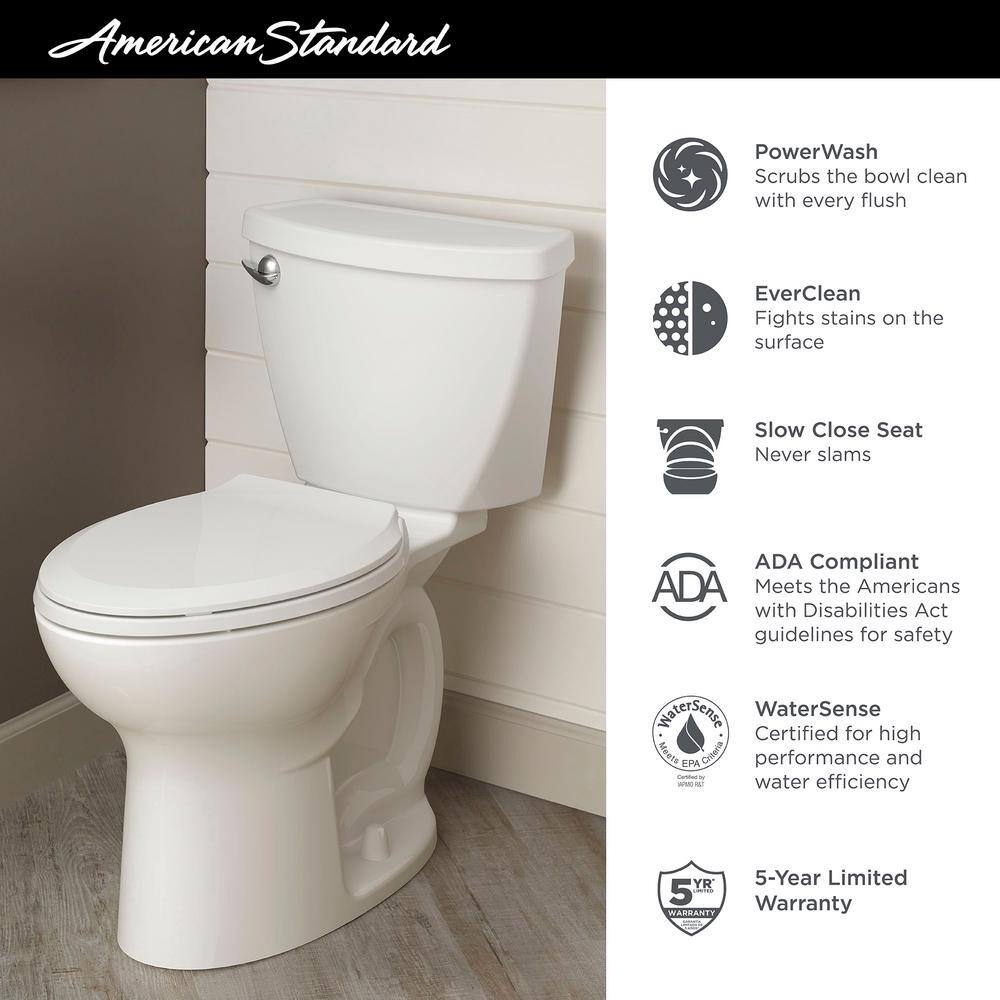 American Standard Cadet 3 Tall Height 10 in. Rough-In 2-piece 1.28 GPF Single Flush Elongated Toilet in White Seat Included (4-Pack) 3378AB128ST4020