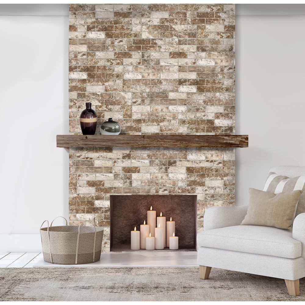 Florida Tile Home Collection White Washed Brick 6 in. x 24 in. Porcelain Floor and Wall Tile (14 sq. ft.Case) CHDECC016X24