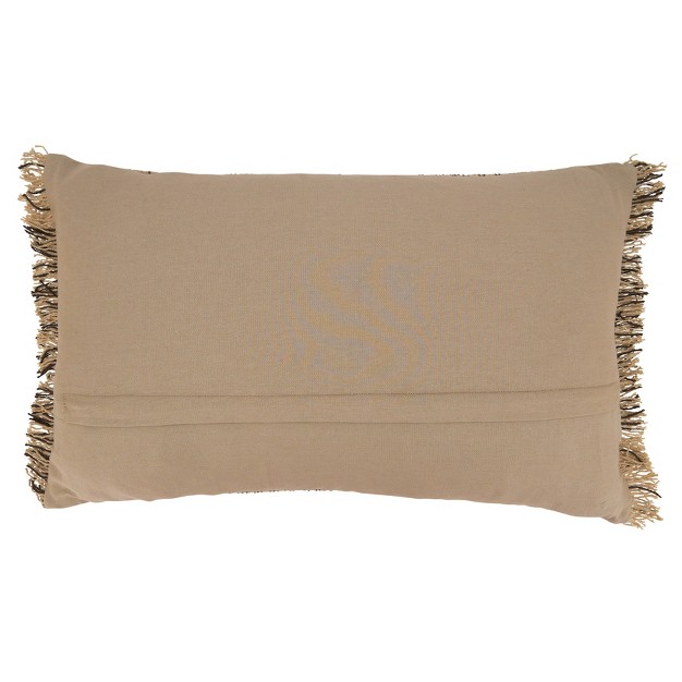 Saro Lifestyle Kantha Stitch Throw Pillow With Poly Filling