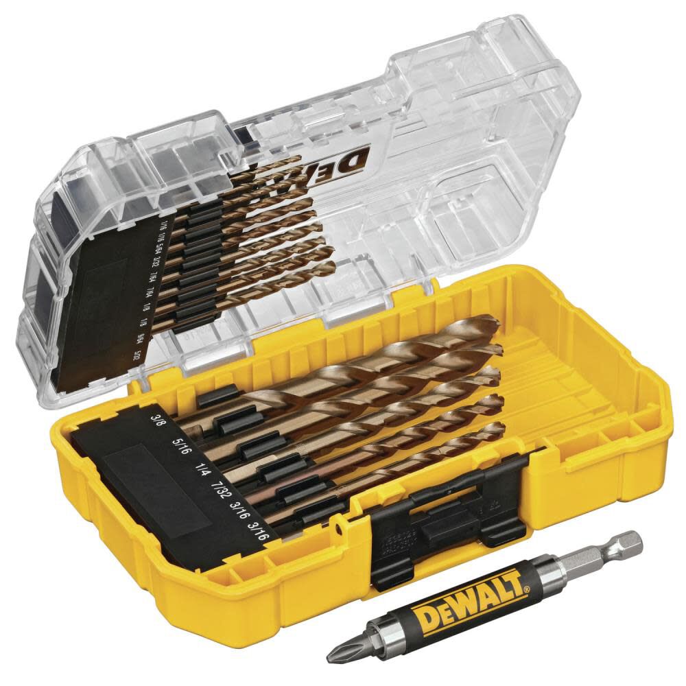 DEWALT 16pc Gold Ferrous Pilot Point Drill Bit Set DW1170 from DEWALT