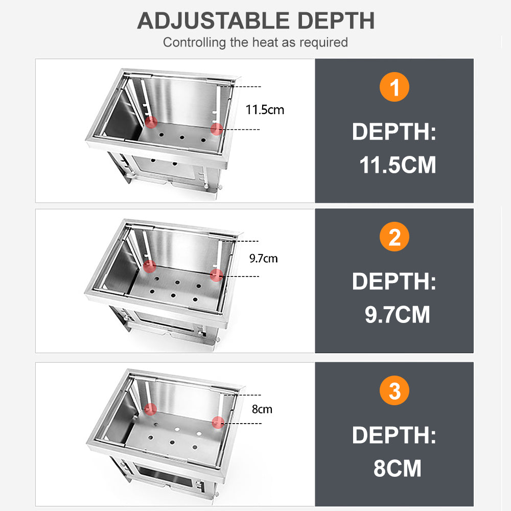 Tomshine  1pcs Outdoor Stainless Steel Grill Portable Wood Burning Camping Folding Windproof  BBQ Grill