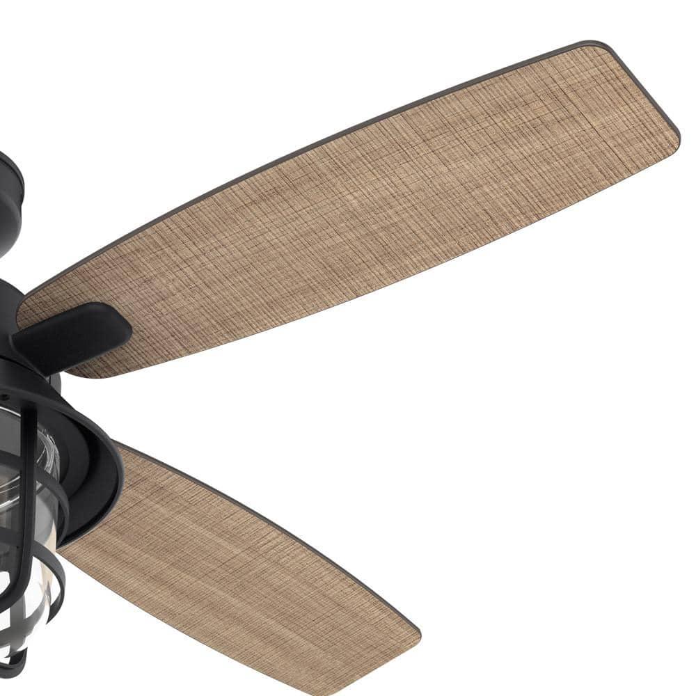 Hunter Port Royale 52 in LED IndoorOutdoor Natural Iron Ceiling Fan with Light and Remote