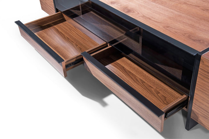 Melody Modern Walnut TV Stand   Modern   Entertainment Centers And Tv Stands   by Virgil Stanis Design  Houzz