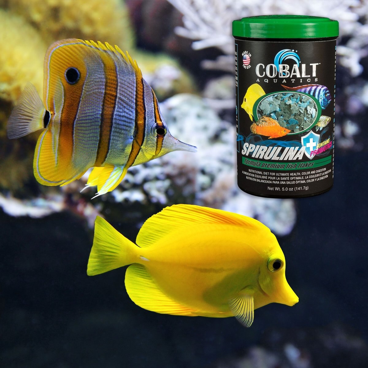 Cobalt Aquatics Spirulina Flakes Fish Food